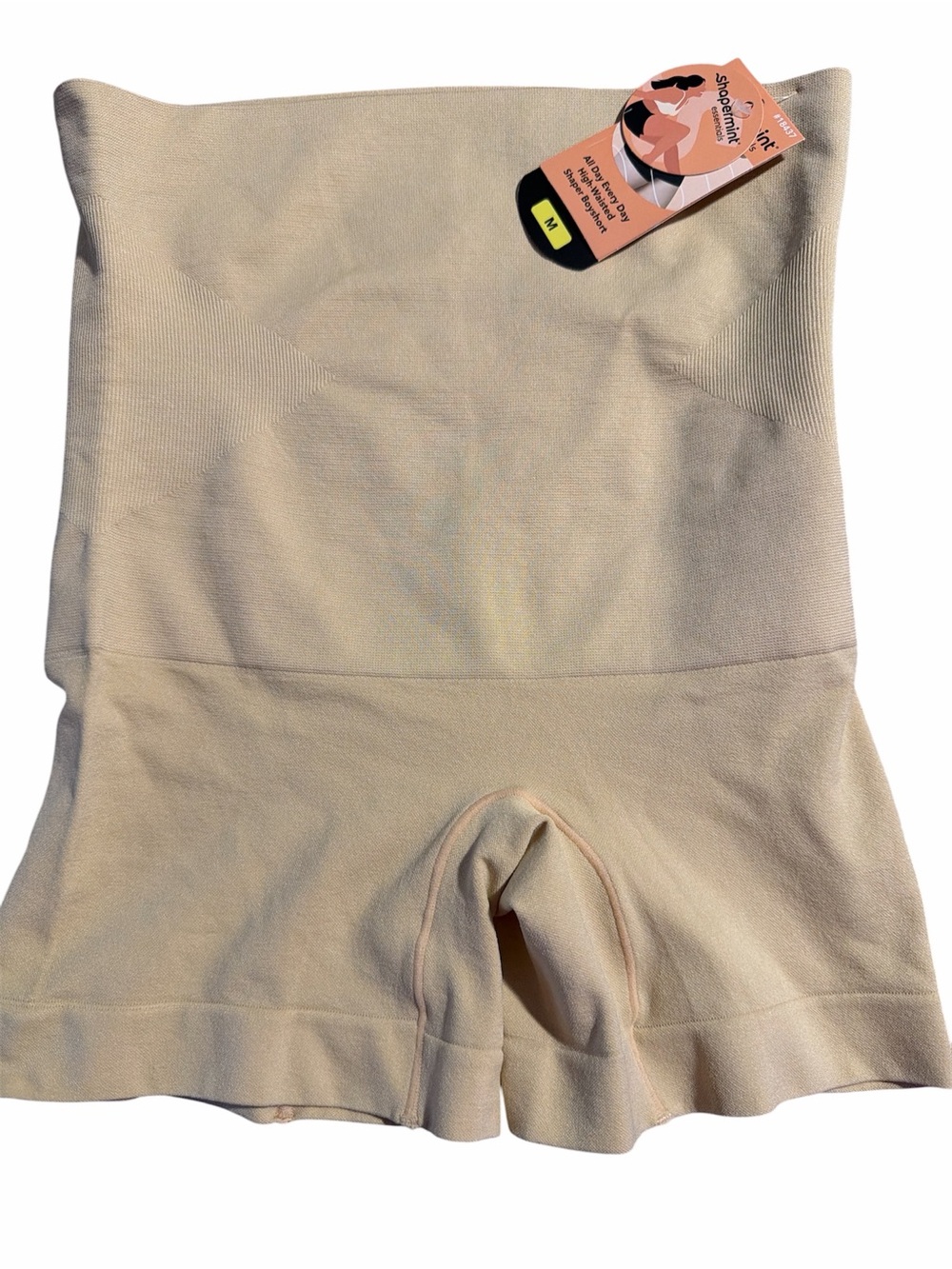Shapermint Cream High-Waist Seamless Shaping Shorts